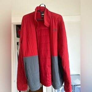 The North Face Men's Red and Gray Jacket - GREAT CONDITION